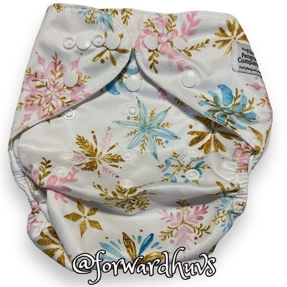The Fluffy Penguin Diaper Company | Cloth Diaper Cover | Winter Theme - Picture 2 of 8